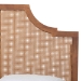 Baxton Studio Rodolfo Platform Bed - Mid-Century Modern Bed with Woven Rattan Headboard, King - BSOMG9774/9704-King