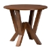Baxton Studio Crystal 5-Piece Dining Set - Mid-Century Modern Round Table and Chair Set for Dining Room, Kitchen, Apartment - BSOCrystal-Walnut Rattan-Round-5PC Dining Set