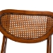 Baxton Studio Kenna 5-Piece Dining Set - Mid-Century Modern Round Table and Chair Set for Dining Room, Kitchen, Apartment - BSOKenna-Walnut Rattan-Round-5PC Dining Set