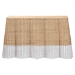 bali & pari Palm Scallop Natural Rattan Console Table - Handwoven Wicker Accent Table, Coastal & Boho Decor, Rectangle 54", Two-Tone White/Natural - BSOPalm-Natural/White Rattan-Console Table