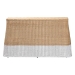 bali & pari Palm Scallop Natural Rattan Console Table - Handwoven Wicker Accent Table, Coastal & Boho Decor, Rectangle 54", Two-Tone White/Natural - BSOPalm-Natural/White Rattan-Console Table