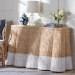 bali & pari Palm Scallop Natural Rattan Console Table - Handwoven Wicker Accent Table, Coastal & Boho Decor, Rectangle 54", Two-Tone White/Natural - BSOPalm-Natural/White Rattan-Console Table