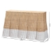 bali & pari Palm Scallop Natural Rattan Console Table - Handwoven Wicker Accent Table, Coastal & Boho Decor, Rectangle 54", Two-Tone White/Natural - BSOPalm-Natural/White Rattan-Console Table