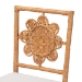 bali & pari Abagale Natural Rattan 2-Piece Dining Chair Set - Handwoven Wicker Accent Side Chair with Floral Back and Removable Cushion, Artisanal Seating for Kitchen or Dining Room - BSOAbagale/Flower-Light Honey Rattan-Cushion-DC