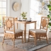bali & pari Abagale Natural Rattan 2-Piece Dining Chair Set - Handwoven Wicker Accent Side Chair with Floral Back and Removable Cushion, Artisanal Seating for Kitchen or Dining Room - BSOAbagale/Flower-Light Honey Rattan-Cushion-DC