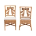 bali & pari Abia Natural Rattan 2-Piece Dining Chair Set - Handwoven Wicker Accent Side Chair with Bow and Ribbon Design, Artisanal Seating for Kitchen or Dining Room - BSOAbia/Bow Tie-Light Honey Rattan-Cushion-DC