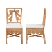 bali & pari Abia Natural Rattan 2-Piece Dining Chair Set - Handwoven Wicker Accent Side Chair with Bow and Ribbon Design, Artisanal Seating for Kitchen or Dining Room - BSOAbia/Bow Tie-Light Honey Rattan-Cushion-DC