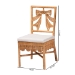bali & pari Abia Natural Rattan 2-Piece Dining Chair Set - Handwoven Wicker Accent Side Chair with Bow and Ribbon Design, Artisanal Seating for Kitchen or Dining Room - BSOAbia/Bow Tie-Light Honey Rattan-Cushion-DC