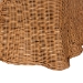 bali & pari Belita Natural Rattan Pet Bed with Scalloped Base - Handwoven Wicker Enclosed Lounge Bed for Dogs or Cats with Removable Cushion, 27.6" - BSODC1121-Natural Rattan-Cushion-Sm-Pet Bed