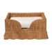 bali & pari Belita Natural Rattan Pet Bed with Scalloped Base - Handwoven Wicker Enclosed Lounge Bed for Dogs or Cats with Removable Cushion, 30.2" - BSODC1121-Natural Rattan-Lg-Cushion-Pet Bed