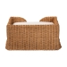 bali & pari Belita Natural Rattan Pet Bed with Scalloped Base - Handwoven Wicker Enclosed Lounge Bed for Dogs or Cats with Removable Cushion, 30.2" - BSODC1121-Natural Rattan-Lg-Cushion-Pet Bed