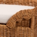bali & pari Papina Natural Rattan Pet Bed with Scalloped Sides - Handwoven Wicker Enclosed Lounge Bed for Dogs and Cats with Removable Cushion, 25.6" - BSODC1122-Natural Rattan-Sm-Cushion-Pet Bed