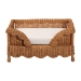 bali & pari Papina Natural Rattan Pet Bed with Scalloped Sides - Handwoven Wicker Enclosed Lounge Bed for Dogs and Cats with Removable Cushion, 31.5" - BSODC1122-Natural Rattan-Lg-Cushion-Pet Bed