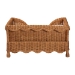 bali & pari Papina Natural Rattan Pet Bed with Scalloped Sides - Handwoven Wicker Enclosed Lounge Bed for Dogs and Cats with Removable Cushion, 31.5" - BSODC1122-Natural Rattan-Lg-Cushion-Pet Bed