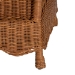 bali & pari Papina Natural Rattan Pet Bed with Scalloped Sides - Handwoven Wicker Enclosed Lounge Bed for Dogs and Cats with Removable Cushion, 31.5" - BSODC1122-Natural Rattan-Lg-Cushion-Pet Bed