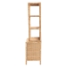 bali & pari Mortis Natural Rattan Open-Shelf Storage Cabinet - 4-Tier Display Shelf with Double Door Base, Coastal Boho Wicker Bookcase or Hutch for Living, Dining Room or Office Organization - BSOMarcelo-Natural-Cabinet-KD-Box