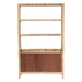 bali & pari Mortis Natural Rattan Open-Shelf Storage Cabinet - 4-Tier Display Shelf with Double Door Base, Coastal Boho Wicker Bookcase or Hutch for Living, Dining Room or Office Organization - BSOMarcelo-Natural-Cabinet-KD-Box
