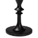 bali & pari Perlita End Table with Marble Stone Top - Sculpted Pedestal Accent Side Table for Living Room or Entryway - BSOJ2627-MS-2PCDT-Gry Marble/Blk Wood-ET
