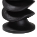 bali & pari Ziva End Table with Petrified Wood Top - Pedestal Accent Side Table for Living Room or Entryway - BSOJ2630-2PCDT-Blk/Cream Wood-Blk Wood-ET