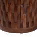 bali & pari Lavanya End Table with Petrified Wood Top - Drum Accent Side Table with Recycled Teak Wood Frame for Living Room or Entryway - BSOJ2820S-PW-16PCDT-Blk/Cream/Antique Wood-ET