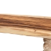 bali & pari Nasnan Teak Wood Console Table with Seagrass and Bobbin Legs - Sculptural Narrow Entryway Table with Hand-wrapped Turned Legs for Hallway, Living Room, or Walkway - BSOJ3157-1PCDT-Natural Wood-Console Table-KD-Box