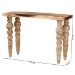 bali & pari Nasnan Teak Wood Console Table with Seagrass and Bobbin Legs - Sculptural Narrow Entryway Table with Hand-wrapped Turned Legs for Hallway, Living Room, or Walkway - BSOJ3157-1PCDT-Natural Wood-Console Table-KD-Box