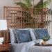 bali & pari Jamuna Marbled Tortoise Natural Rattan Headboard - Handcrafted Coastal Boho Style Bedroom Backdrop, Queen - BSOWS188-Tortoise/Rattan-Queen-HB