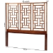 bali & pari Jamuna Marbled Tortoise Natural Rattan Headboard - Handcrafted Coastal Boho Style Bedroom Backdrop, Queen - BSOWS188-Tortoise/Rattan-Queen-HB