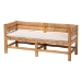 bali & pari Belen Marbled Tortoise Natural Rattan Bench - Handwoven Wicker Seating for Entryway, Living Room, or Bedroom, Coastal and Tropical Accent Furniture