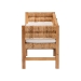 bali & pari Ismael Accent Bench - Handwoven Seagrass Accent Seating with Mahogany Wood Frame, Raised Back Bench for Entryway or Living Room - BSOMD39884-Natural Wooden-Cushion-Bench