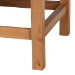 bali & pari Ismael Accent Bench - Handwoven Seagrass Accent Seating with Mahogany Wood Frame, Raised Back Bench for Entryway or Living Room - BSOMD39884-Natural Wooden-Cushion-Bench