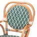 bali & pari Mattie Rattan Bistro Chair - Handwoven Cafe-Style Dining Chair with Curved Arms for Kitchen or Indoor/Outdoor Lounge, Green - BSOMattie-Rattan-Green/White-Arm-DC
