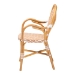 bali & pari Mattie Rattan Bistro Chair - Handwoven Cafe-Style Dining Chair with Curved Arms for Kitchen or Indoor/Outdoor Lounge, Beige - BSOMattie-Rattan-Beige/White-Arm-DC