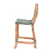 bali & pari Mattie Rattan Bistro Counter Stool - Handwoven Accent Seating with Backrest for Kitchen Island or Indoor/Outdoor Lounge, Green - BSOMattie-Rattan-Green/White-No Arm-CS