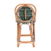 bali & pari Mattie Rattan Bistro Counter Stool - Handwoven Accent Seating with Backrest for Kitchen Island or Indoor/Outdoor Lounge, Green - BSOMattie-Rattan-Green/White-No Arm-CS