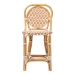 bali & pari Mattie Rattan Bistro Counter Stool - Handwoven Accent Seating with Backrest for Kitchen Island or Indoor/Outdoor Lounge, Beige - BSOMattie-Rattan-Beige/White-No Arm-CS
