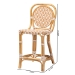 bali & pari Mattie Rattan Bistro Counter Stool - Handwoven Accent Seating with Backrest for Kitchen Island or Indoor/Outdoor Lounge, Beige - BSOMattie-Rattan-Beige/White-No Arm-CS