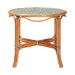bali & pari Mattie Natural Rattan Round Bistro Dining Table - Handwoven Cafe-Style Accent Table for Kitchen or Indoor/Outdoor Lounge, Green - BSOMattie-Rattan-Green/White-DT