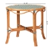bali & pari Mattie Natural Rattan Round Bistro Dining Table - Handwoven Cafe-Style Accent Table for Kitchen or Indoor/Outdoor Lounge, Green - BSOMattie-Rattan-Green/White-DT