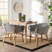bali & pari Max Rattan Bistro 2-Piece Armchair Set - Handwoven Dining Chair with Curved Back and Sloping Arms For Kitchen or Indoor/Outdoor Lounge - BSOMax-Rattan-Black/White/Natural-Arm-DC