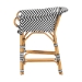 bali & pari Max Rattan Bistro Counter Stool - Handwoven Cafe-Style Accent Seating with Backrest For Kitchen Island or Indoor/Outdoor Lounge - BSOMax-Rattan-Black/White/Natural-Arm-CS