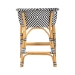 bali & pari Max Rattan Bistro Counter Stool - Handwoven Cafe-Style Accent Seating with Backrest For Kitchen Island or Indoor/Outdoor Lounge - BSOMax-Rattan-Black/White/Natural-Arm-CS