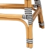 bali & pari Max Rattan Bistro Counter Stool - Handwoven Cafe-Style Accent Seating with Backrest For Kitchen Island or Indoor/Outdoor Lounge - BSOMax-Rattan-Black/White/Natural-Arm-CS