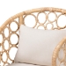 bali & pari Prisca Natural Rattan 2-Piece Dining Chair Set with Bubble Frame - Handwoven Wicker Accent Chair with Round Back and Removable Cushions for Kitchen or Dining Room - BSOAriel-Light Honey Rattan-Cushion-DC