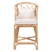 bali & pari Prisca Natural Rattan Counter Stool with Bubble Frame - Handwoven Wicker Accent Stool with Round Back and Removable Cushions for Kitchen Island or Lounge - BSOAriel-Light Honey Rattan-Cushion-CS