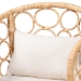 bali & pari Prisca Natural Rattan Counter Stool with Bubble Frame - Handwoven Wicker Accent Stool with Round Back and Removable Cushions for Kitchen Island or Lounge - BSOAriel-Light Honey Rattan-Cushion-CS