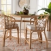 bali & pari Prisca Natural Rattan Counter Stool with Bubble Frame - Handwoven Wicker Accent Stool with Round Back and Removable Cushions for Kitchen Island or Lounge - BSOAriel-Light Honey Rattan-Cushion-CS