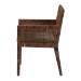 bali & pari Karis Rattan Dining Chair with Cushion - Handwoven Wicker Armchair with Mahogany Wood Frame, Coastal Boho Style Indoor Seating, Antique Coffee - BSOKaris-Coffee Antique-DC