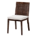 bali & pari Oaklynn Natural Grasscloth End Table - Two-Tier Accent Table with Open Frame, Modern Coastal Complement for Living Room or Lounge, White