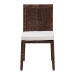 bali & pari Sofia Rattan Dining Chair with Cushion - Handwoven Wicker Side Chair with Mahogany Wood Frame, Coastal Boho Style Indoor Seating, Antique Coffee - BSOSofia-Coffee Antique-DC